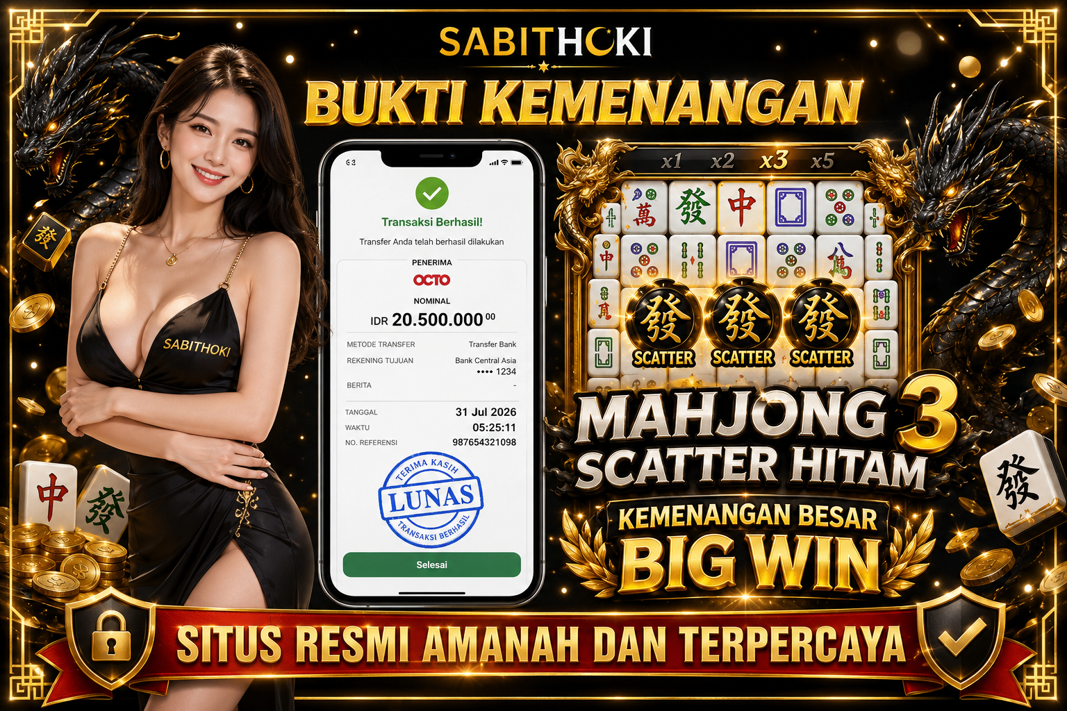Selamat Kepada Member setia SABITHOKI telah WD RP. 20.500.000,-
